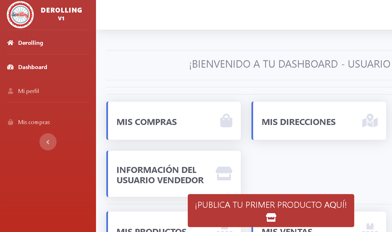 Dashboard vendedor Derolling