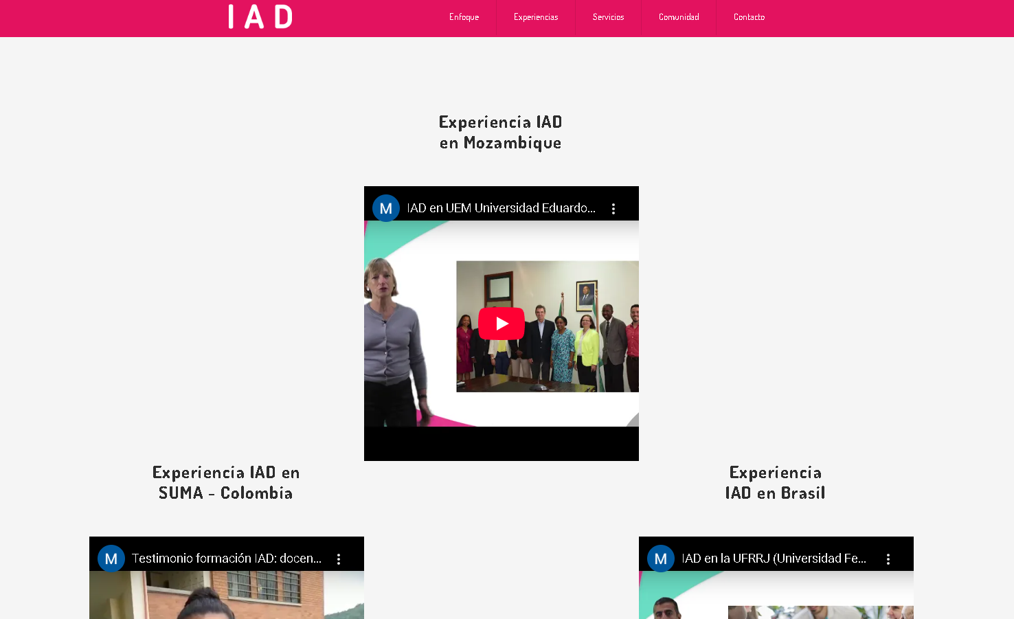 Experiencias con instituciones internacionales